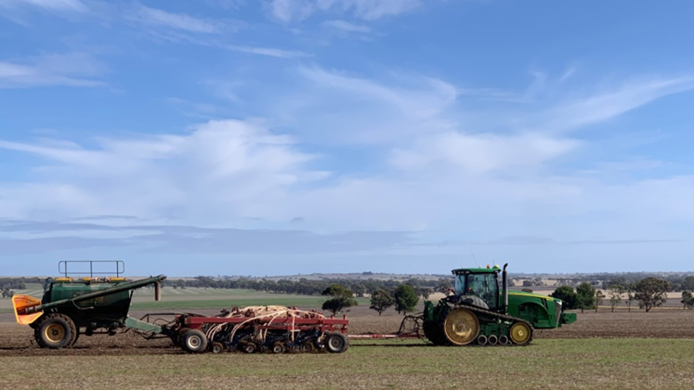 Les semis se sont déroulés dans de bonnes conditions chez Mélanie Colbert, dans le Victoria (Australie). © M. Colbert